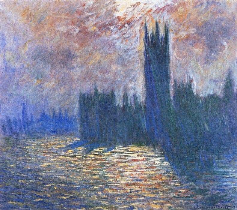 Клод Моне. Дома парламента, Отражение Темзы, 1900-1901 год