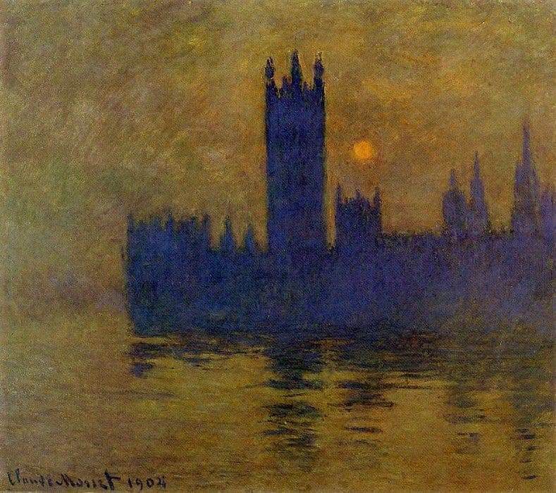 Клод Моне - Палаты Парламента, Закат 02, 1904 год