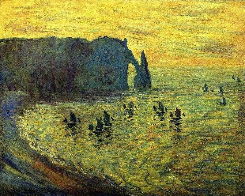 Клод Моне - Скалы в Этрете, 1886 год