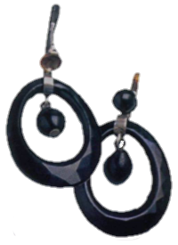 Серёжки из гагата